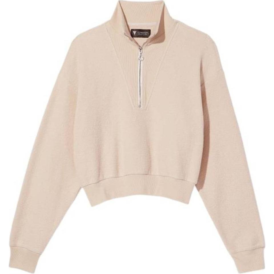 Victoria's Secret/维多利亚的秘密 Victoria's Secret VS Sport Half-Zip Sweatshirt Oyster Pink