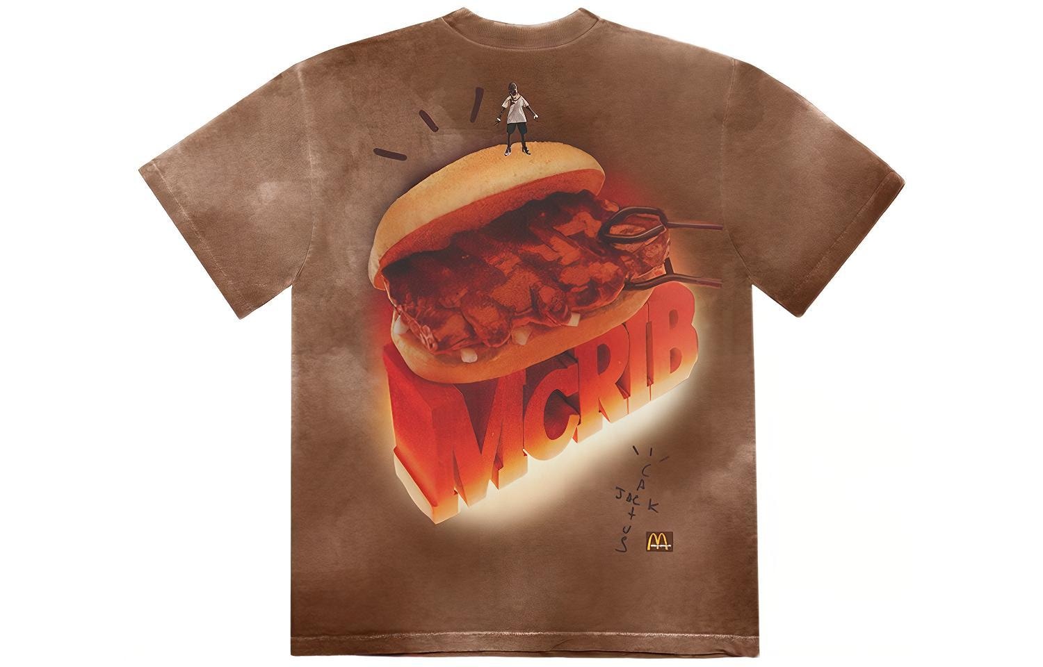 Travis Scott Cactus Jack x McDonald's Brown Tie-Dye T-Shirt