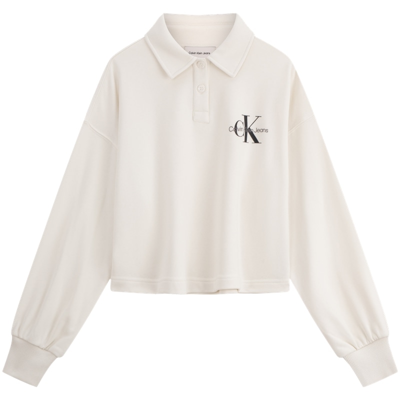 Calvin Klein Retro Letter Polo Sweatshirt