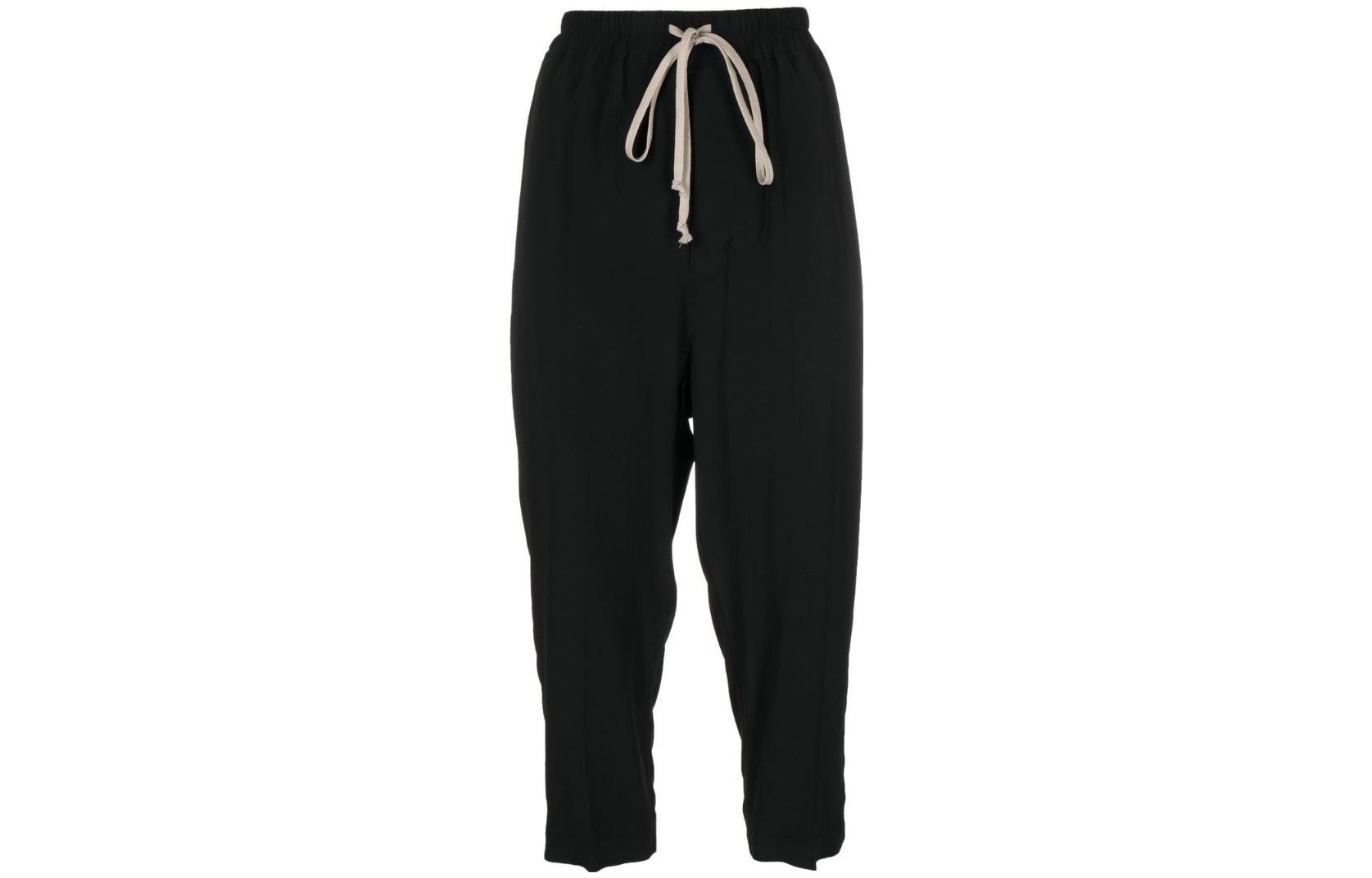 Rick Owens SS23 Drawstring High Waist Pants Black