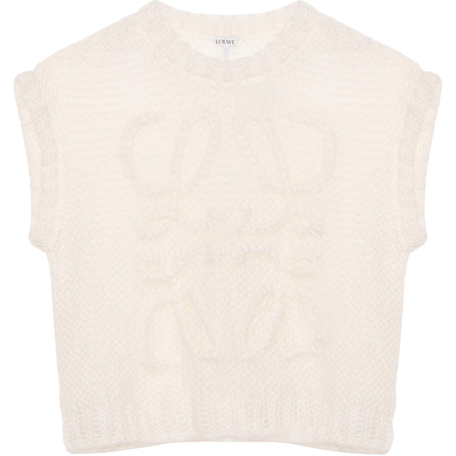 LOEWE FW23 Embroidered Vest White