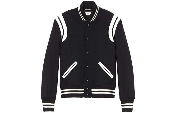 SAINT LAURENT/圣罗兰 Saint Laurent Striped Baseball Jacket