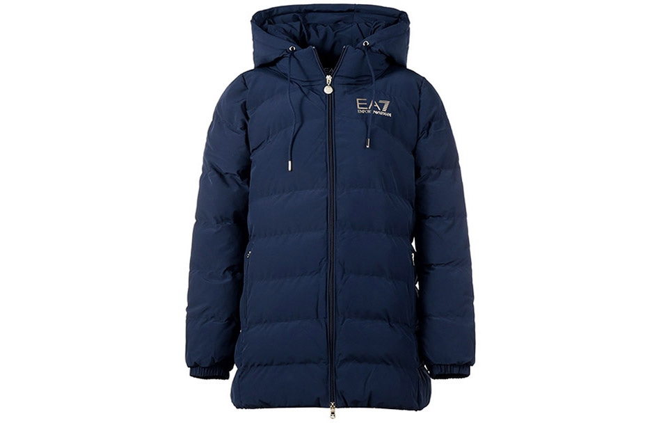 EMPORIO ARMANI/阿玛尼 Emporio Armani EA7 Logo Hoodie Jacket Navy