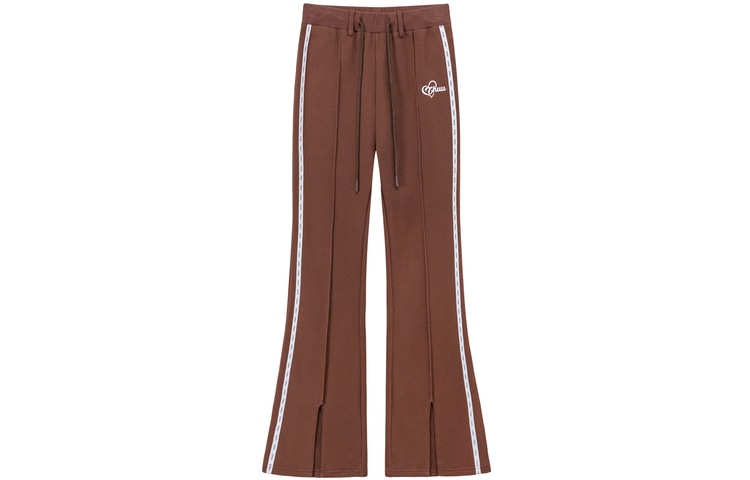 CHUU Letter Print High Waist Flared Pants