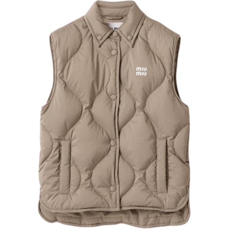 Miu Miu Sleeveless Down Vest Gray