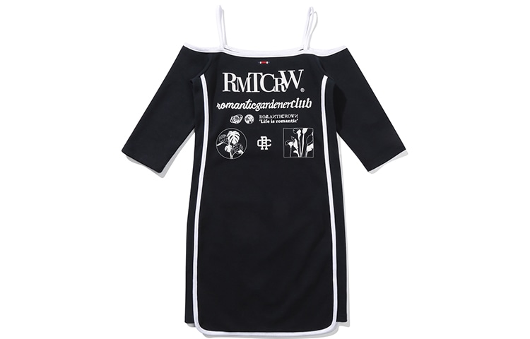 RMTCRW ROMANTIC CROWN Одежда (Арт. MONOCHROME SHOULDERLESS DRESS) — фото 4