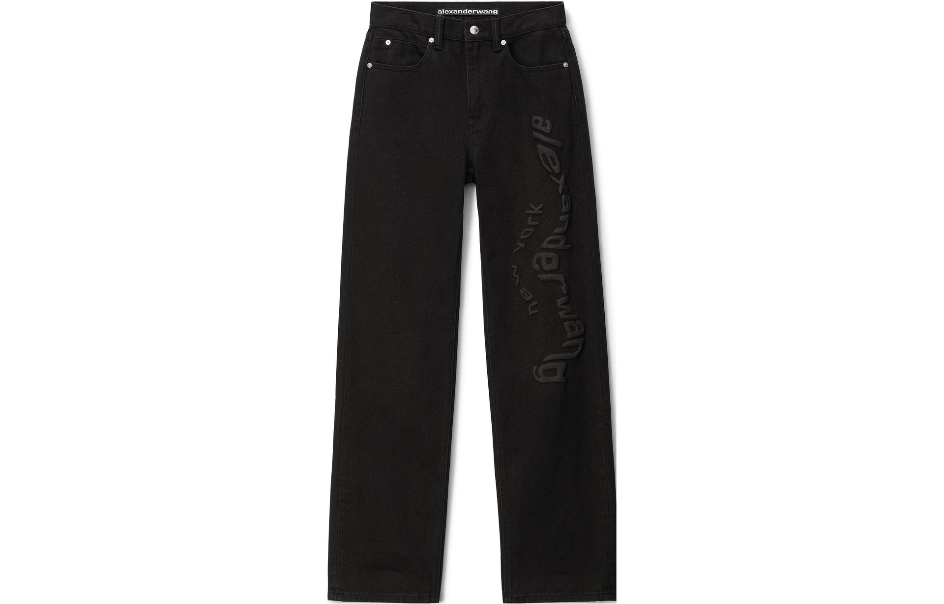 Alexander Wang SS23 Logo Straight Jeans Black