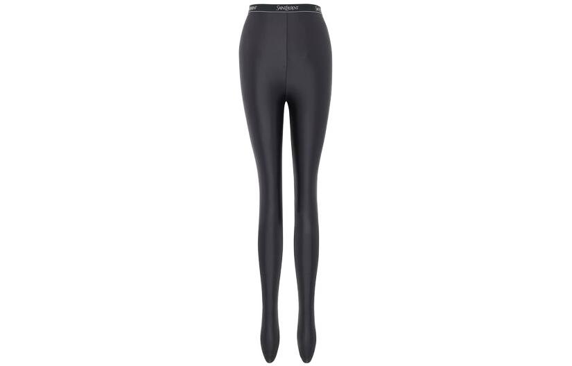 Saint Laurent SS23 Letter Knit Leggings Black