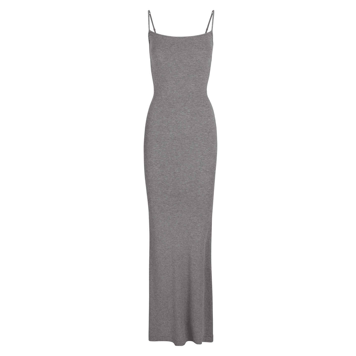 Skims Soft Lounge Long Slip Dress Heather Grey