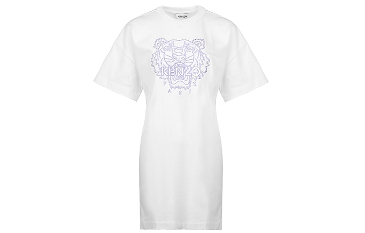 KENZO Tiger Logo Dress White