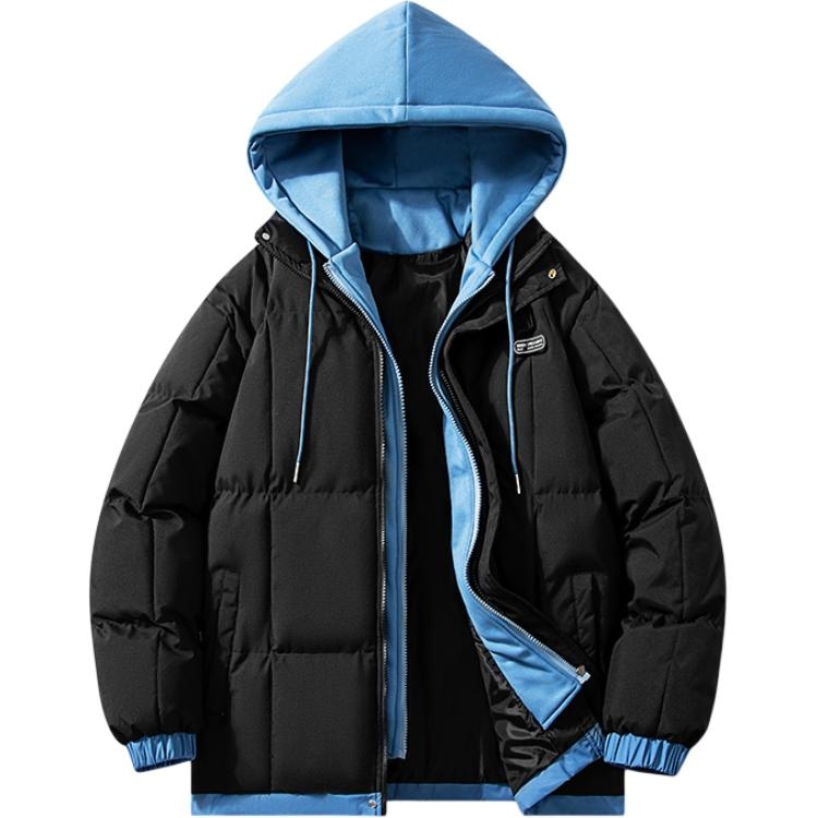 WJBS Black Hooded Cotton Jacket