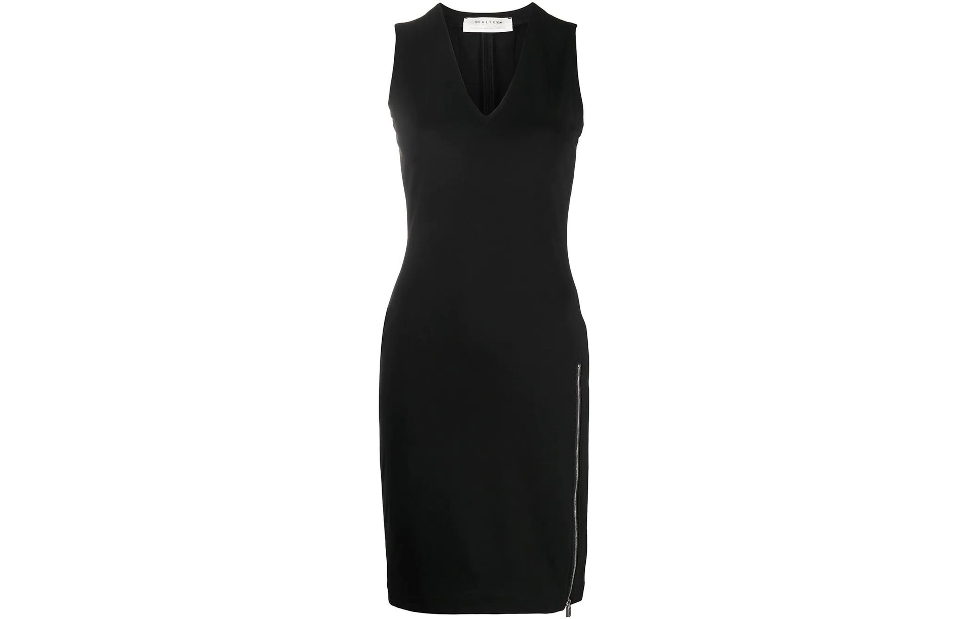 1017 ALYX 9SM V-Neck Zip Dress Black