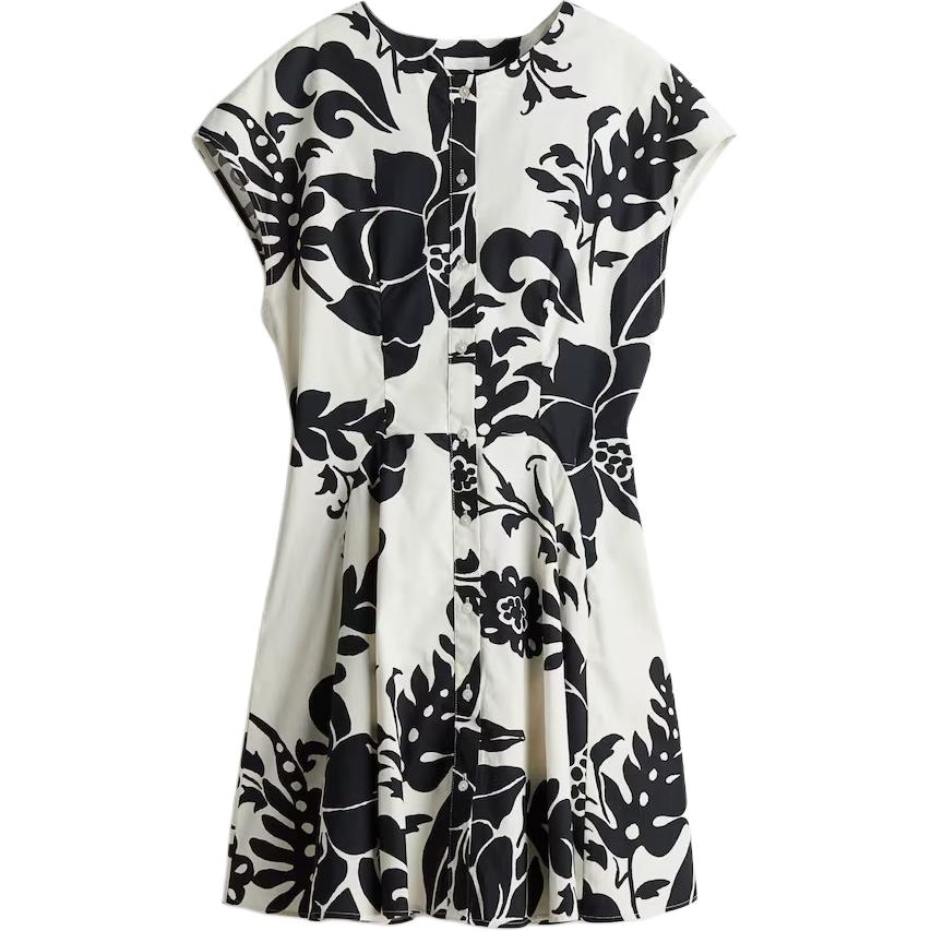 H&M Casual Breathable T-Shirt Dress White