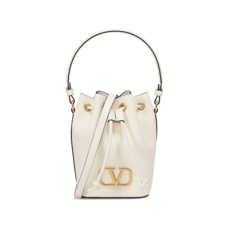 Valentino/华伦天奴 Valentino VLOGO Signature Bucket Bag Ivory