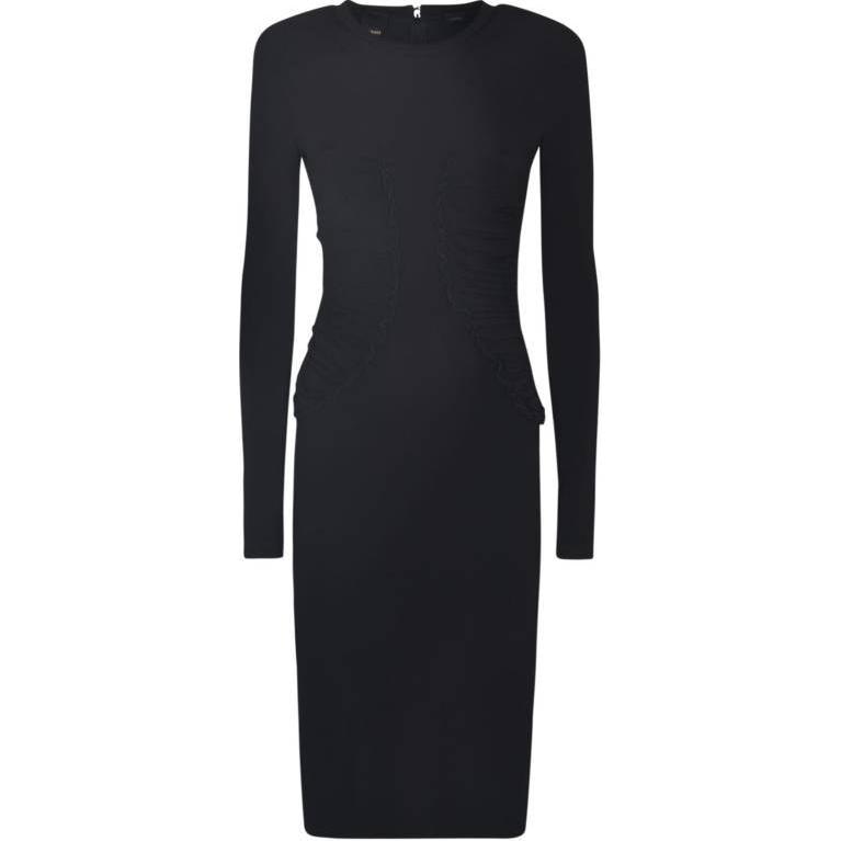 PINKO Slim Fit Long Sleeve Dress Black