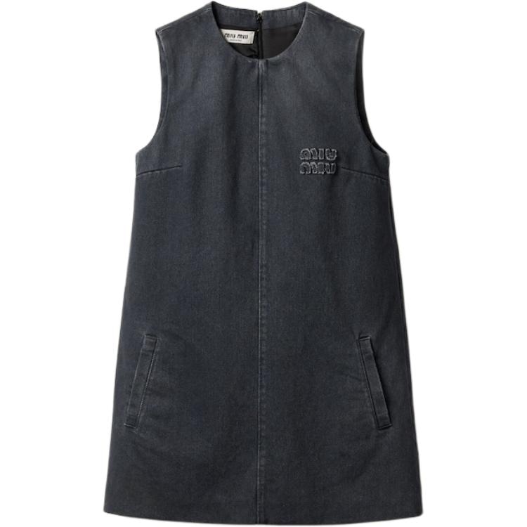 Miu Miu SS24 Sleeveless Dress Gray