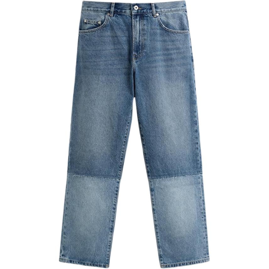 Джинсы ZARA Patchwork Washed Denim Jeans
