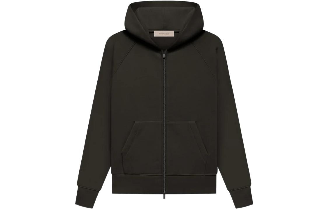 Fear of God Essentials Kids Fullzip Hoodie Off Black