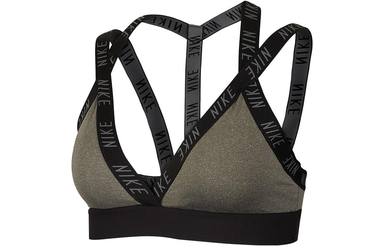 Nike Indy Logo Sports Bra Grey