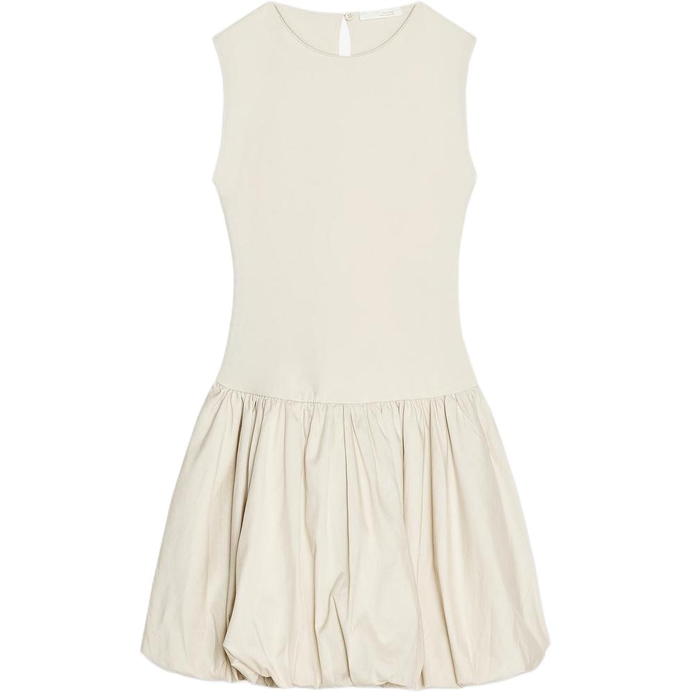 ZARA Sleeveless Knit Dress Beige
