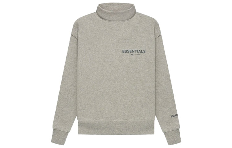 Fear of God Essentials Kids Pullover Mockneck Dark Heather Oatmeal