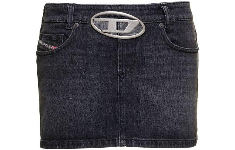 DIESEL OVAL-D Grey Skirt