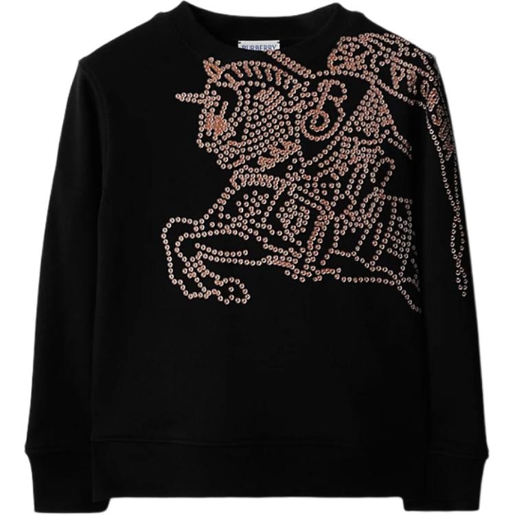 Burberry Equestrian Polka Dot Sweatshirt Kids Black
