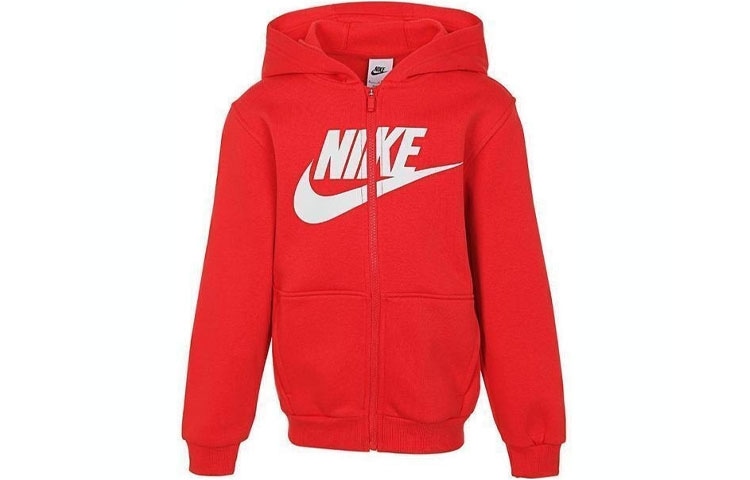 Nike Club Flc Hd Fz Ls Hbr Logo