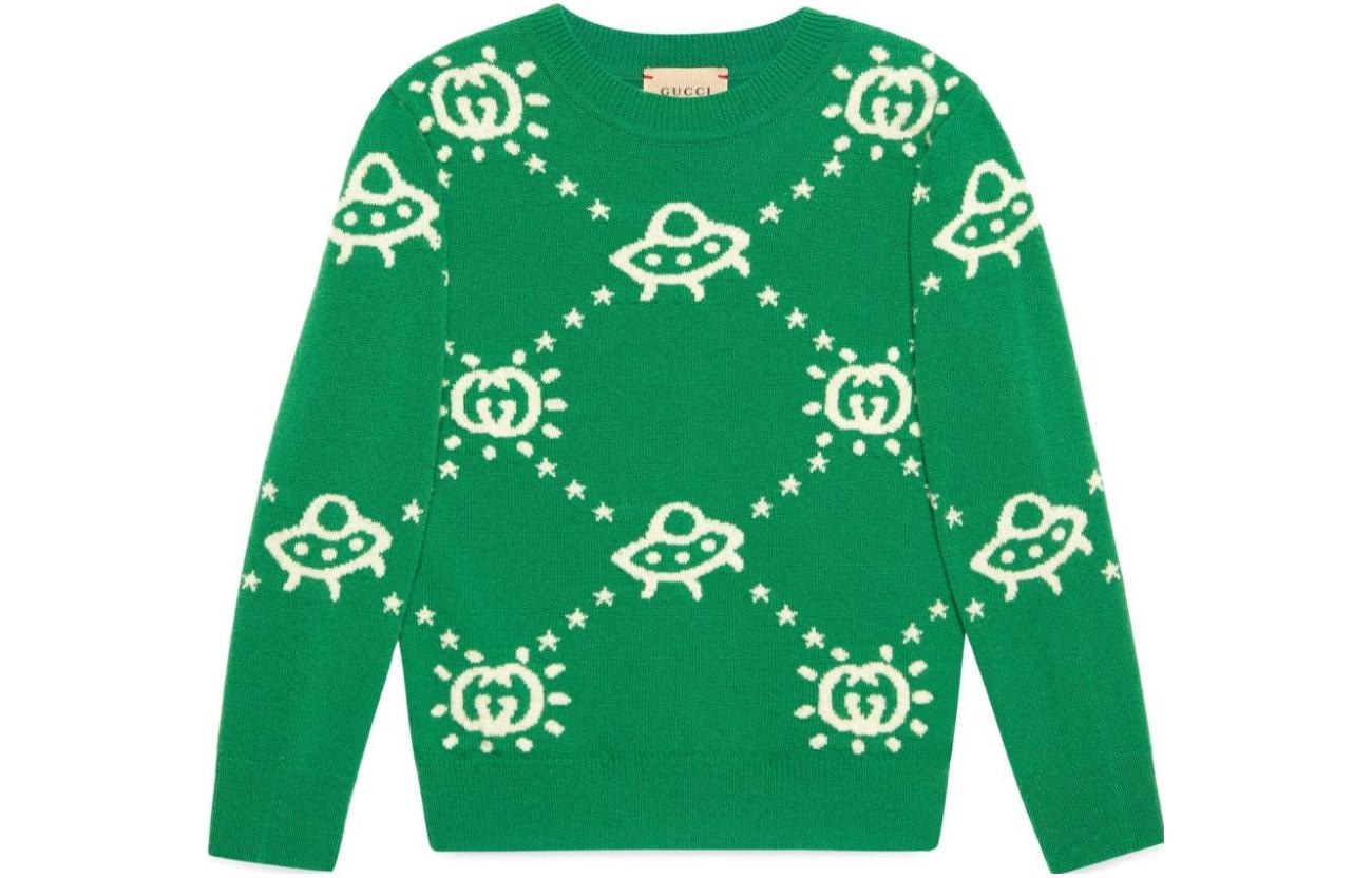 Gucci FW23 Logo Knit Sweater Green — фото 6