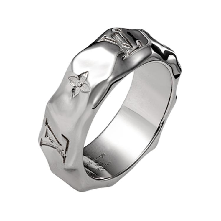Louis Vuitton Carved Metal Ring Silver — фото 2