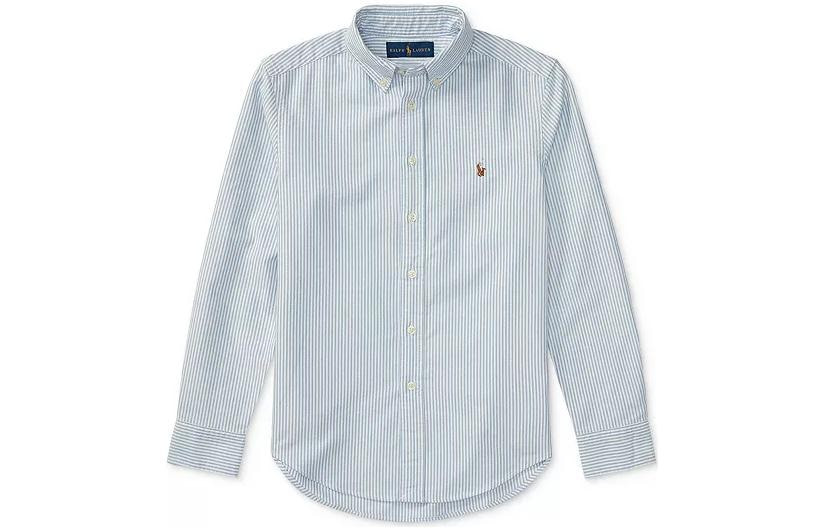 Polo Ralph Lauren SS23 Striped Shirt Light Blue