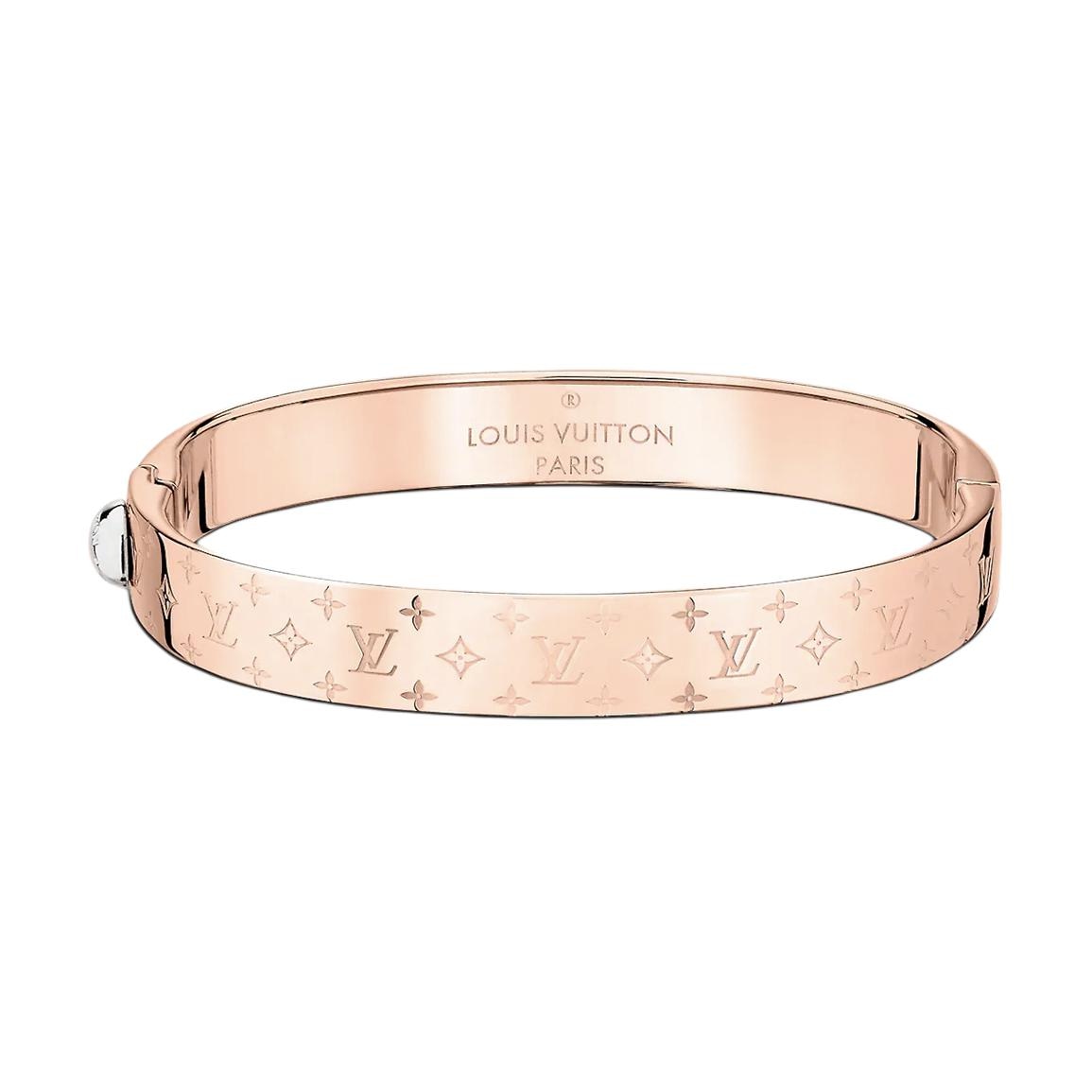 Louis Vuitton Monogram Engraved Rose Gold Bracelet