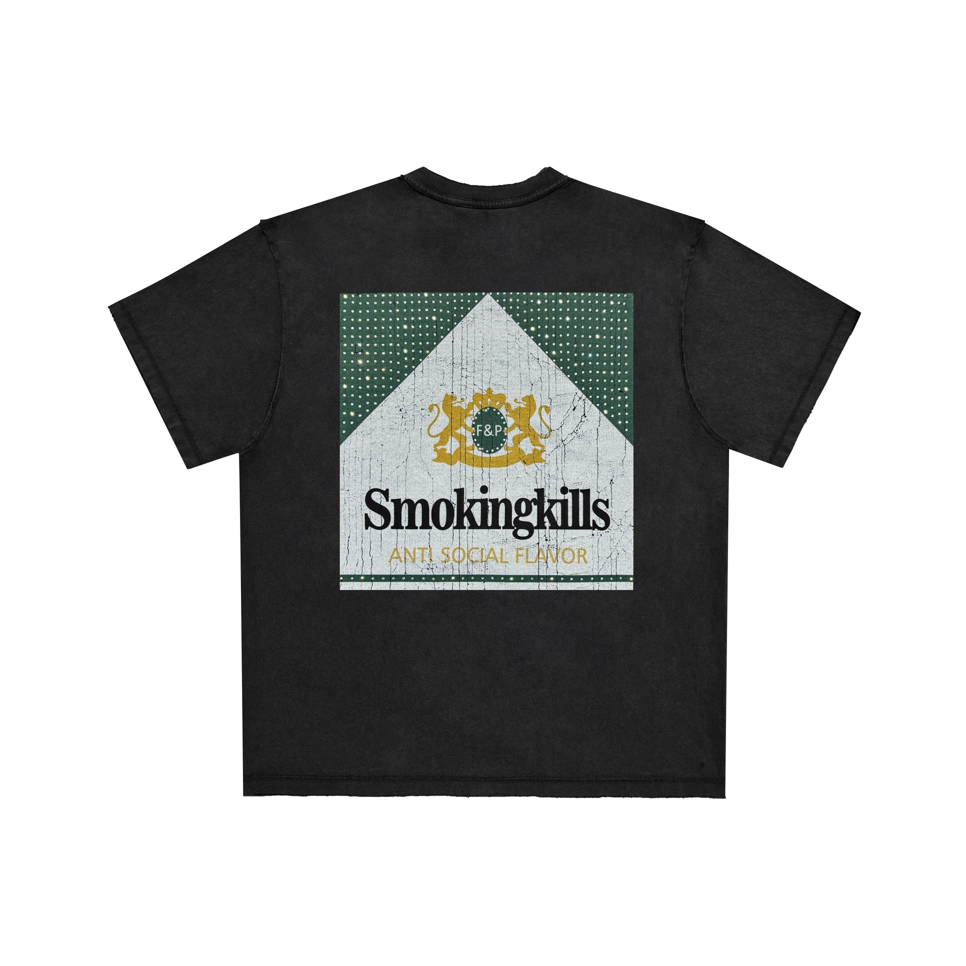 False Perception Crystal Marlboro Cracked T-Shirt