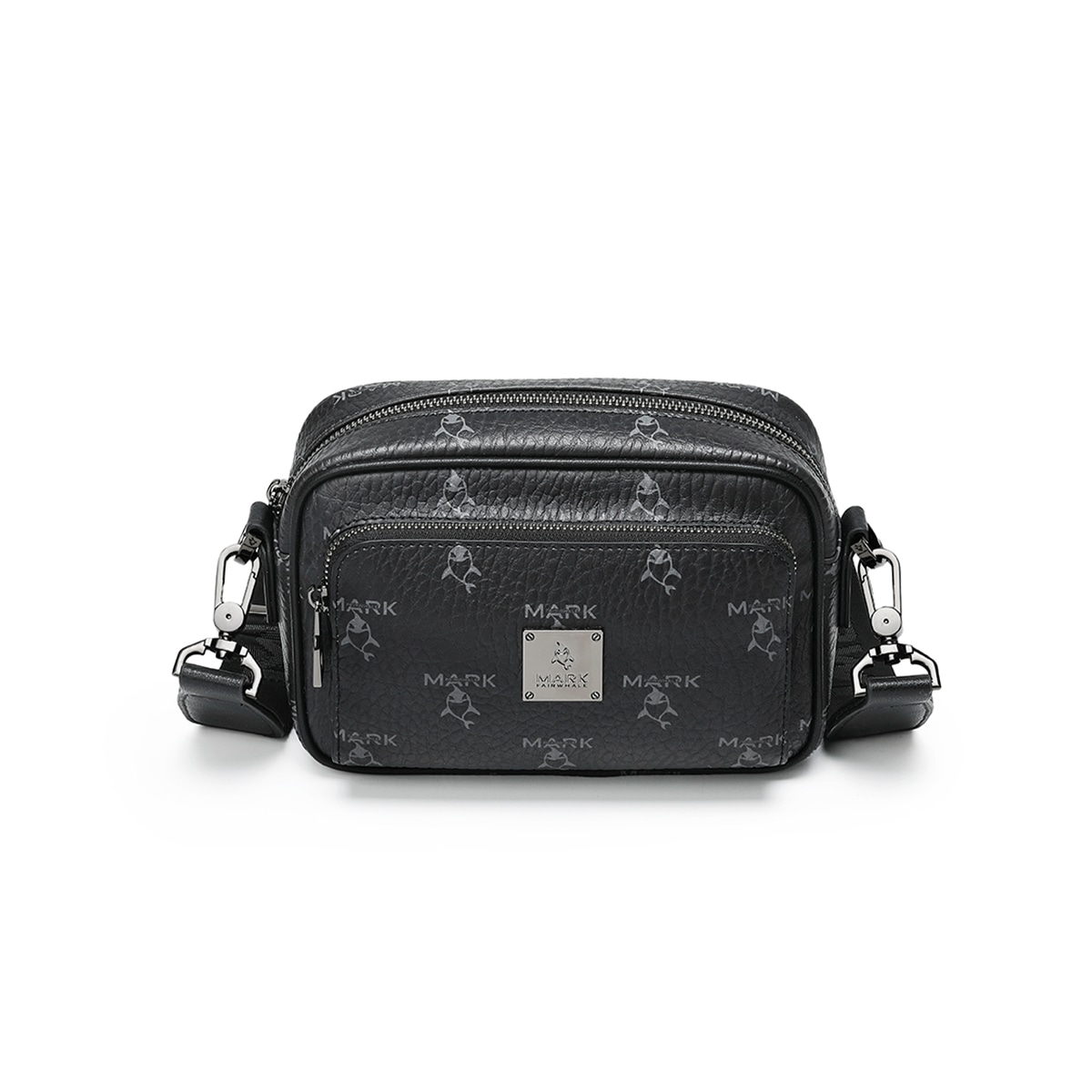马克华菲/FAIRWHALE FAIRWHALE Classic Monogram Crossbody Bag Black