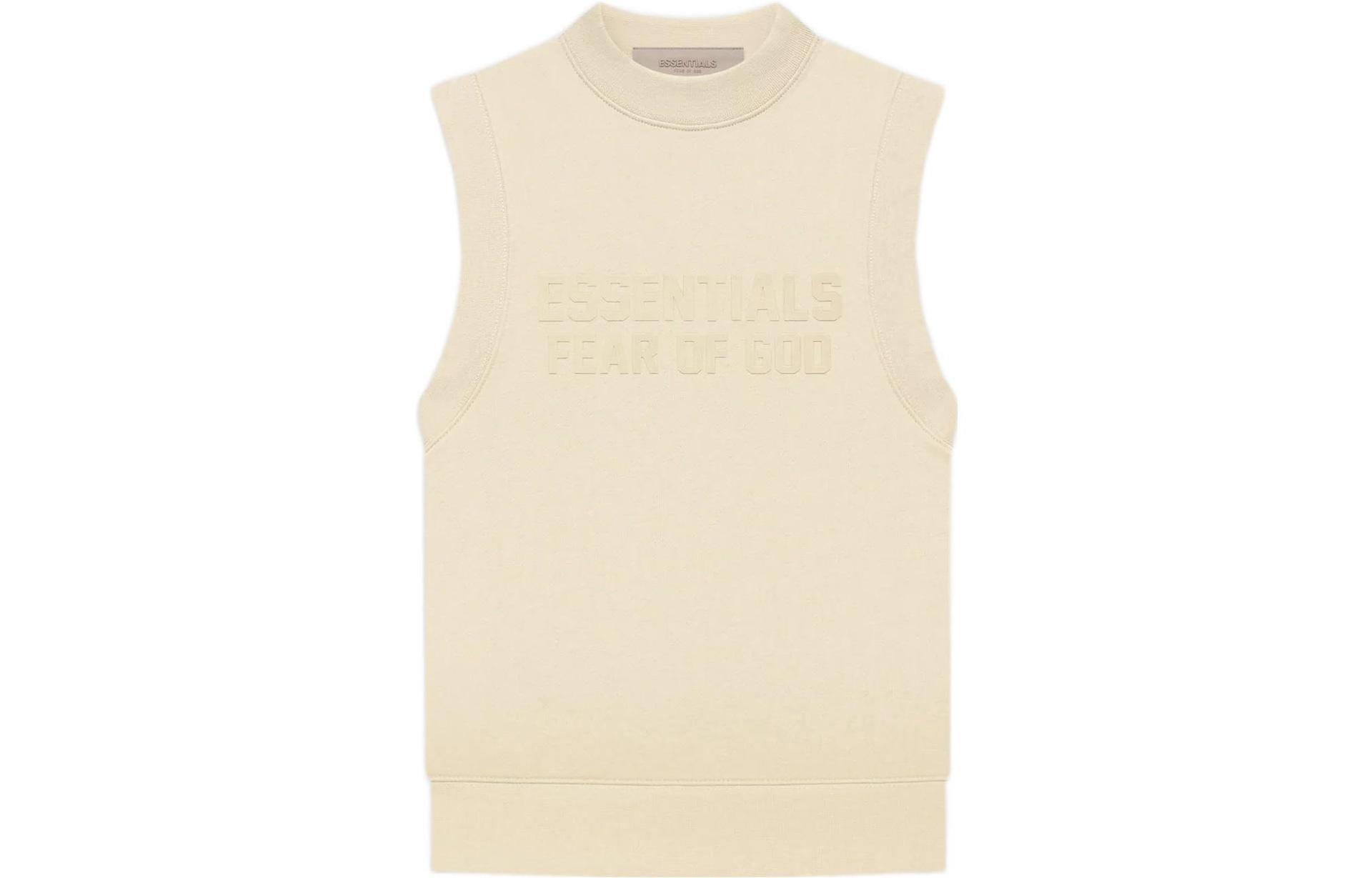 Fear of God Essentials FW22 kids vest egg shell Logo