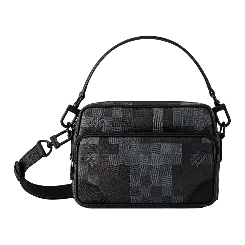 LOUIS VUITTON/路易威登 Louis Vuitton Damoflage Shoulder Bag Black