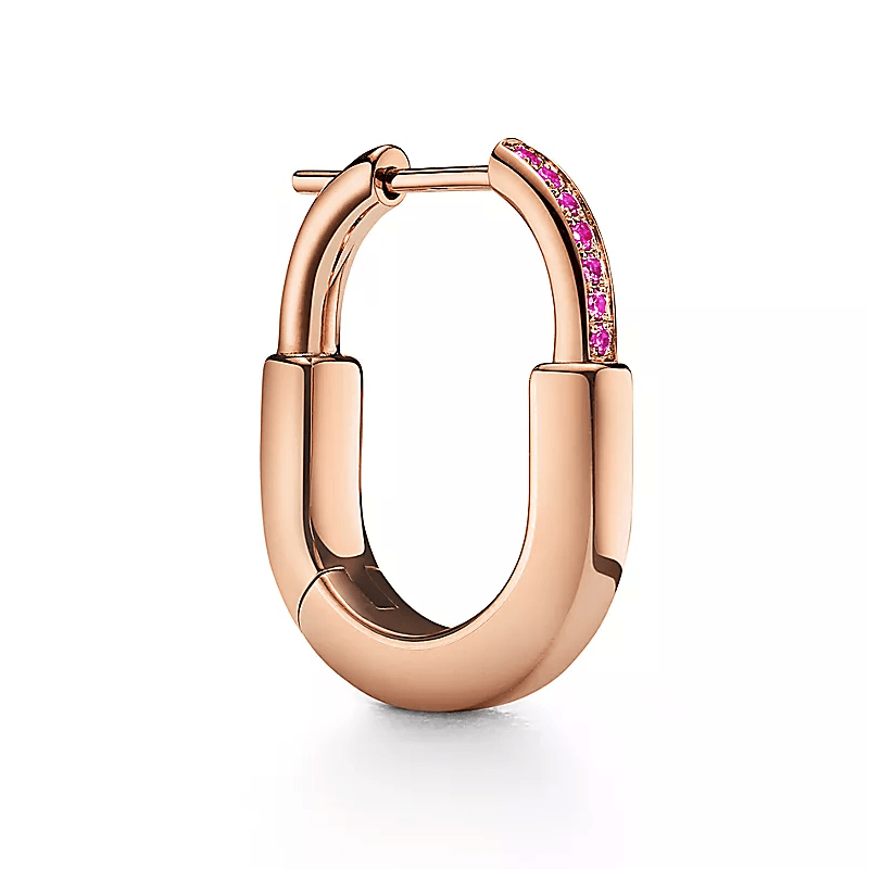 Tiffany & Co. Lock Rose Gold Earrings — фото 1
