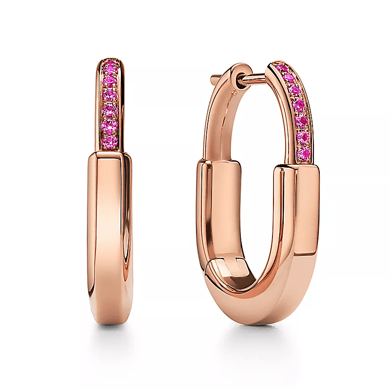 Tiffany & Co. Lock Rose Gold Earrings