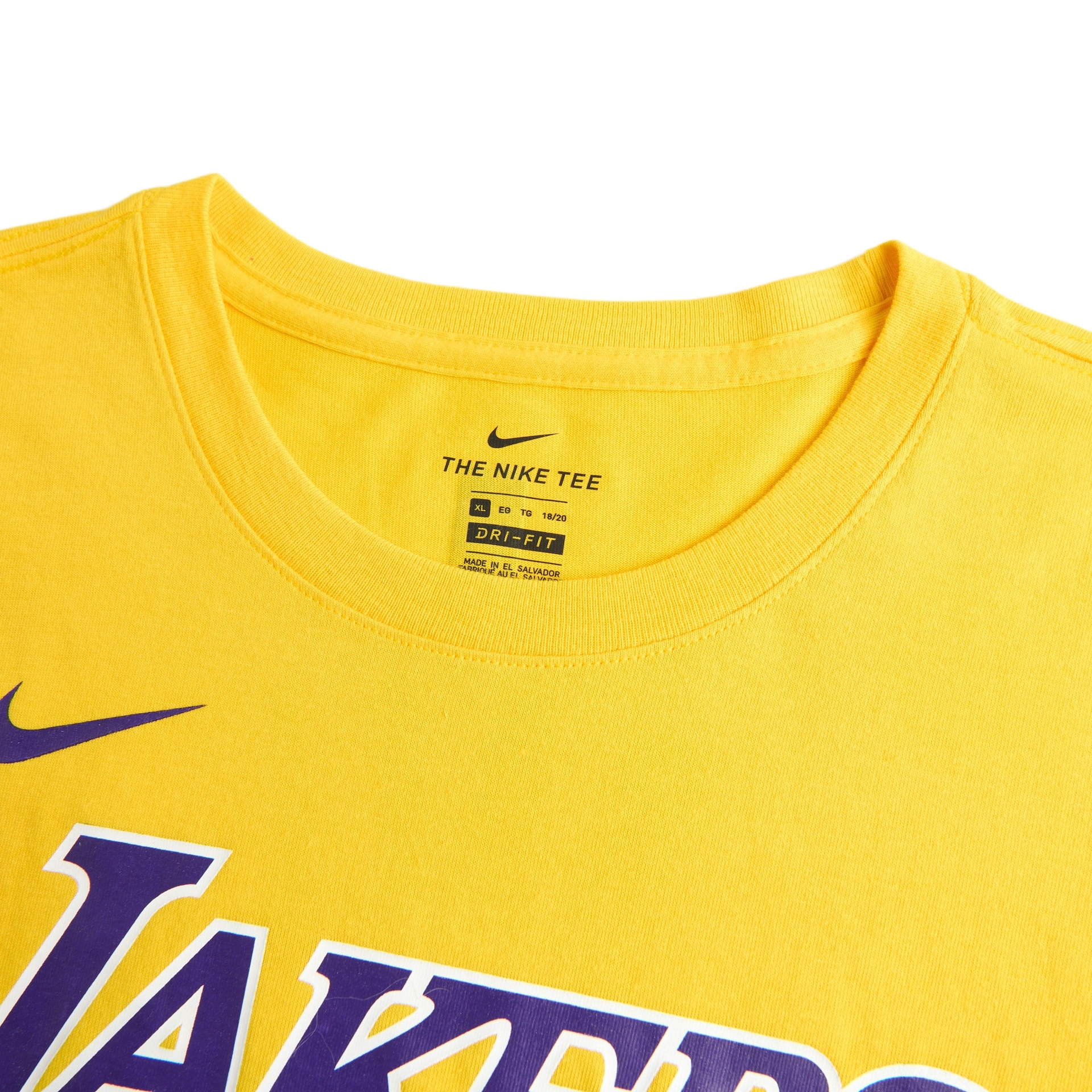 Nike NBA Lakers Dri-Fit Ball Tee Yellow — фото 2