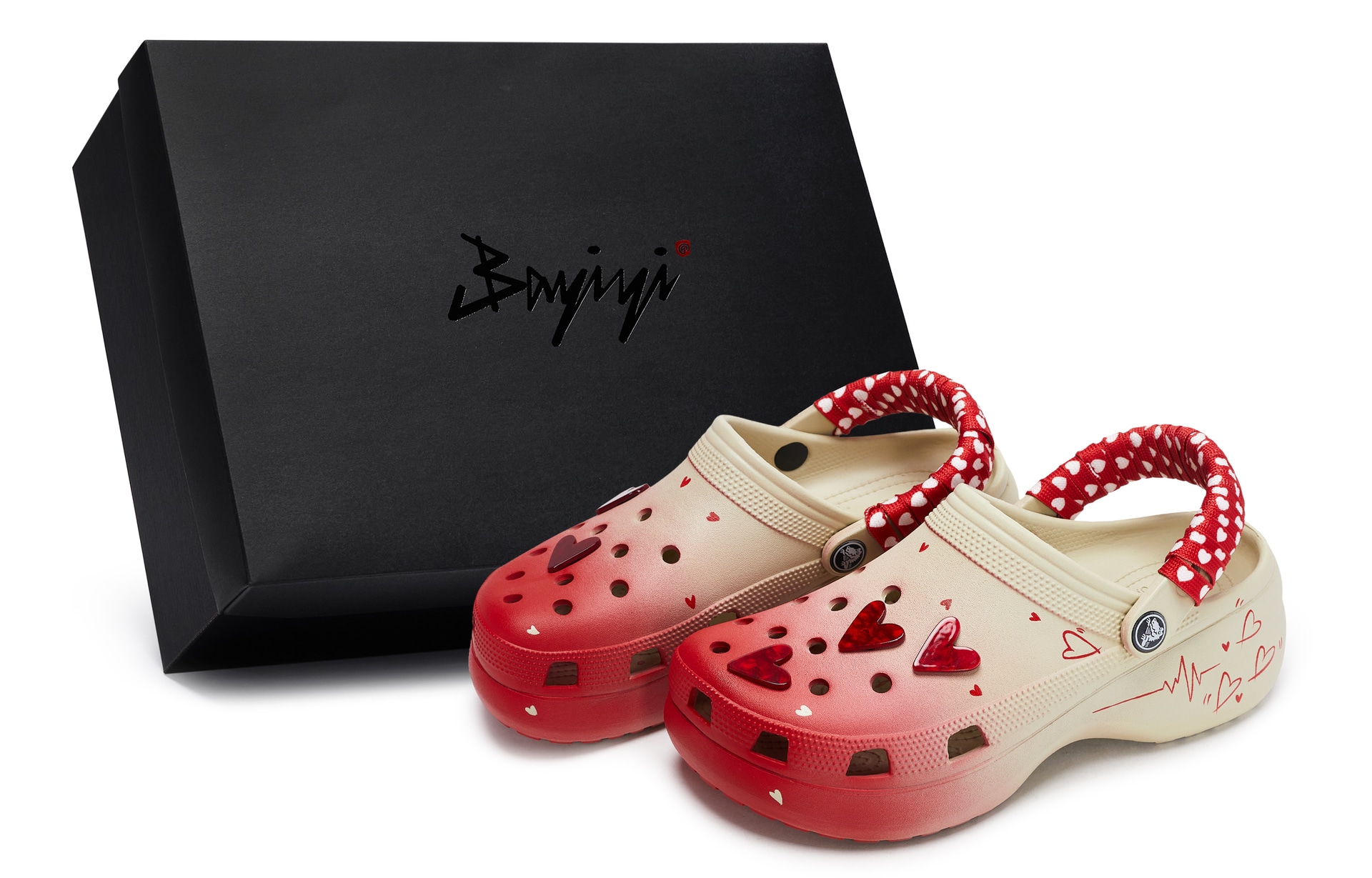 Crocs Classic Platform Clog Velvet Red Heart — фото 6