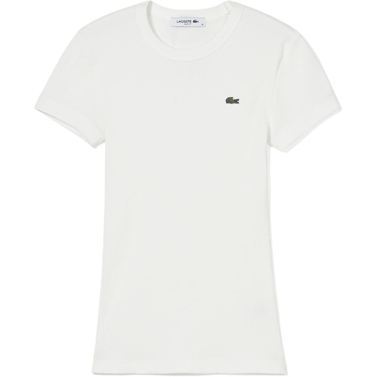 Lacoste Embroidered Crew Neck T-Shirt White