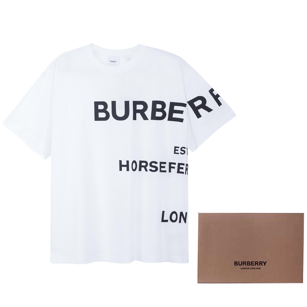 Burberry Horseferry Oversize T-Shirt White — фото 3