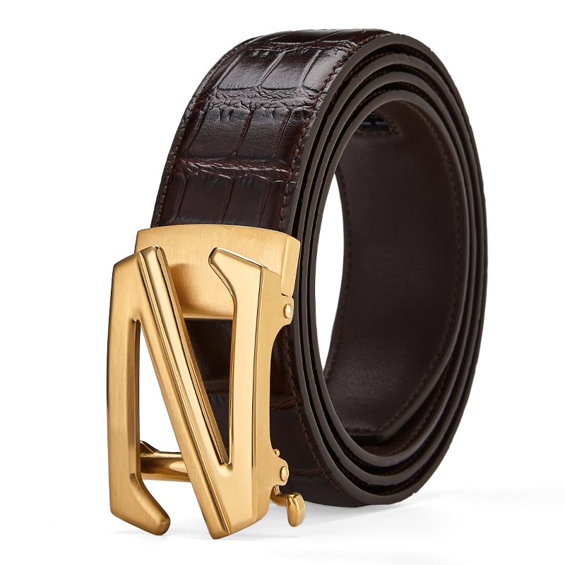 jeccieziio Crocodile Leather Belt