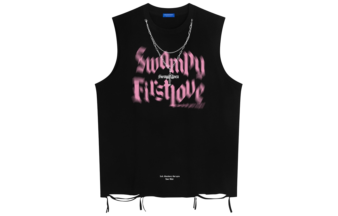SWAMP AREA Letter Print Vest