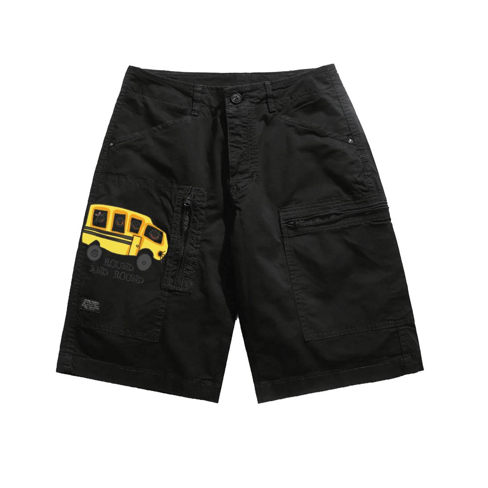 BABUGGE Loose Fit Rolled Hem Shorts