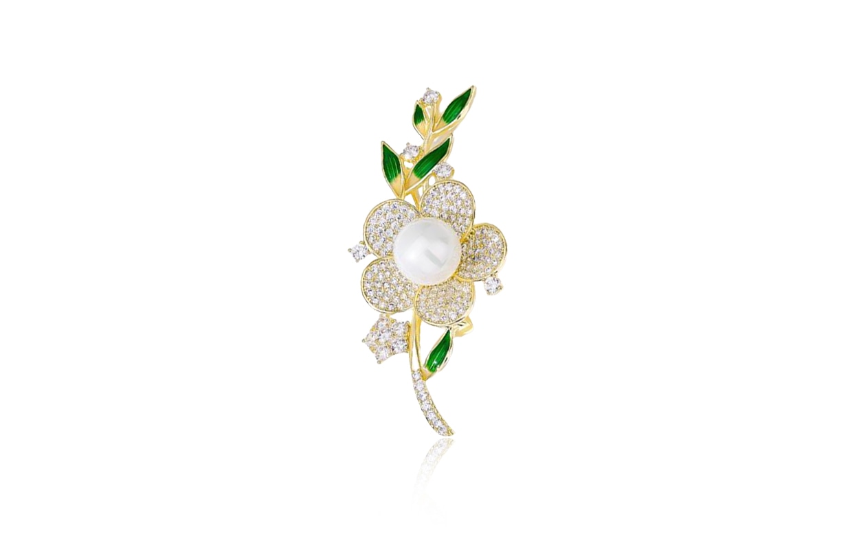Inkopper Floral Alloy Brooch
