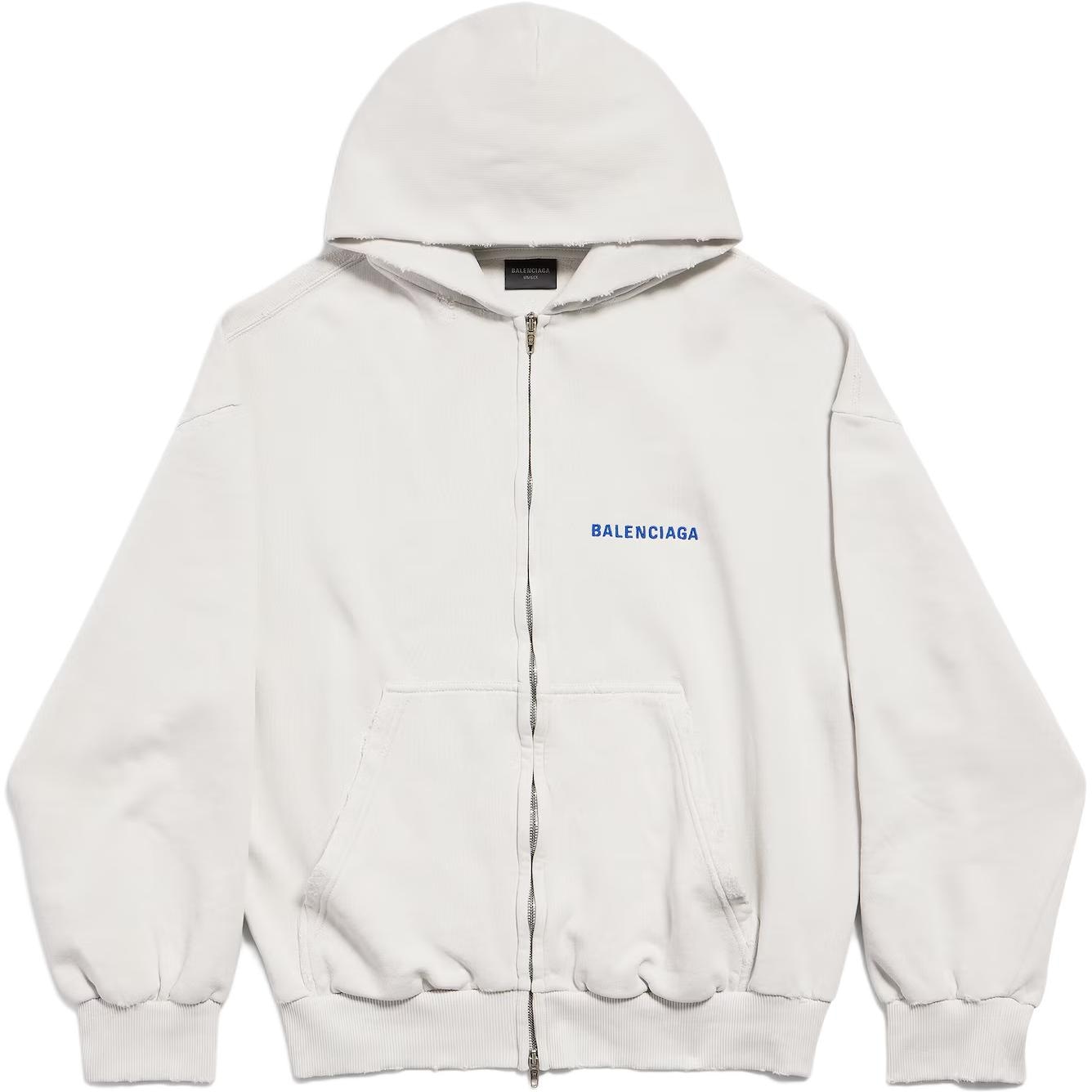 Худи Balenciaga Letter Print Hoodie Blue