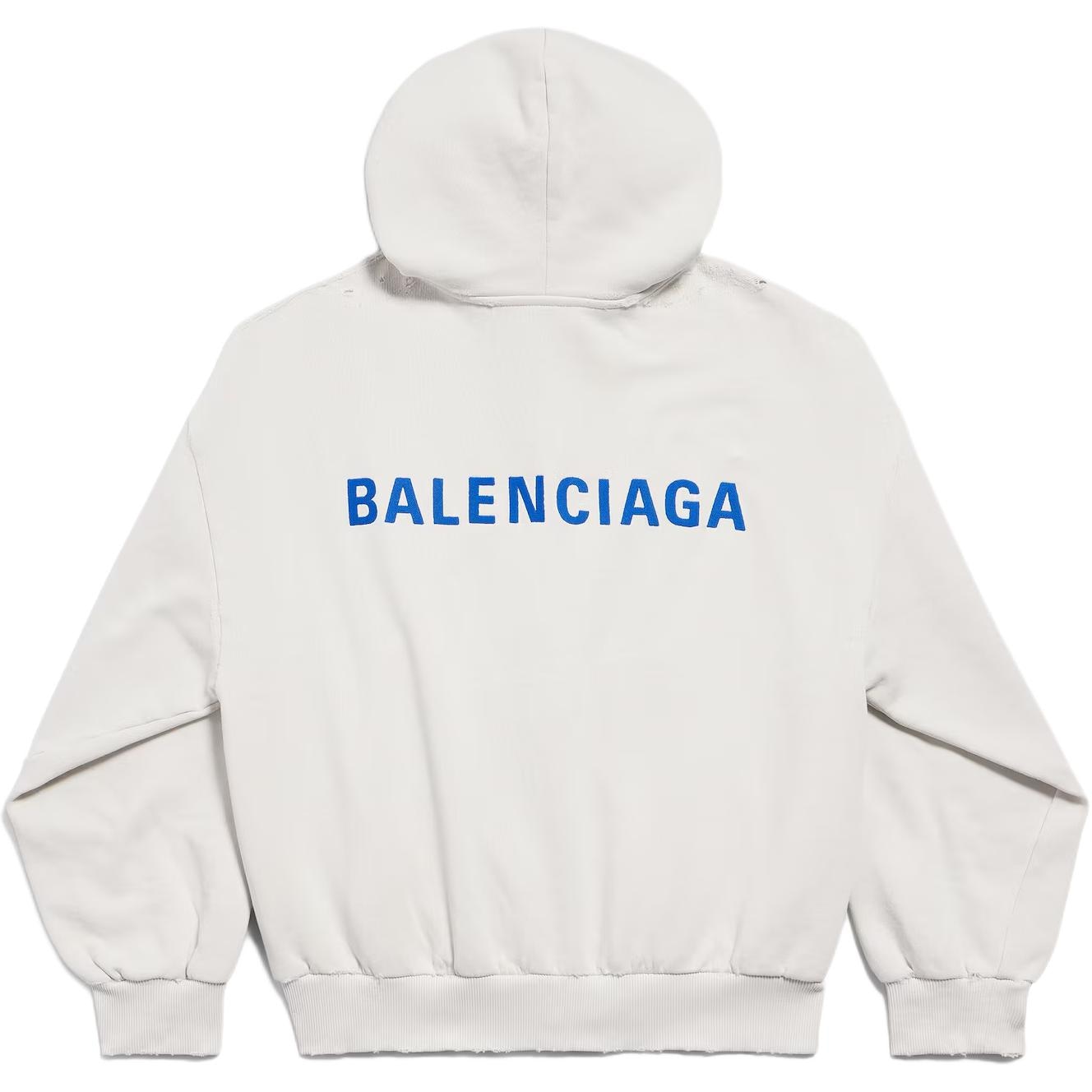 Balenciaga Letter Print Hoodie Blue — фото 1