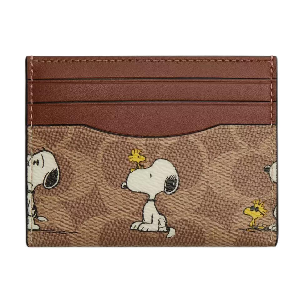 Сумки COACH/蔻驰 COACH x PEANUTS Slim Card Case Brown