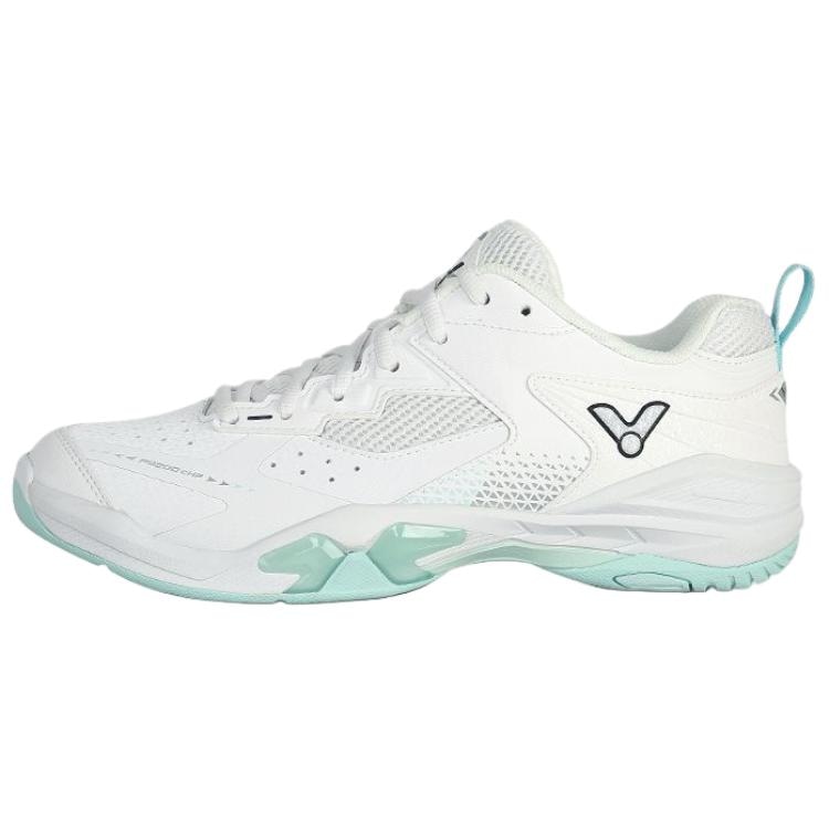 Victor Low-Cut Badminton Shoes White Green — фото 6